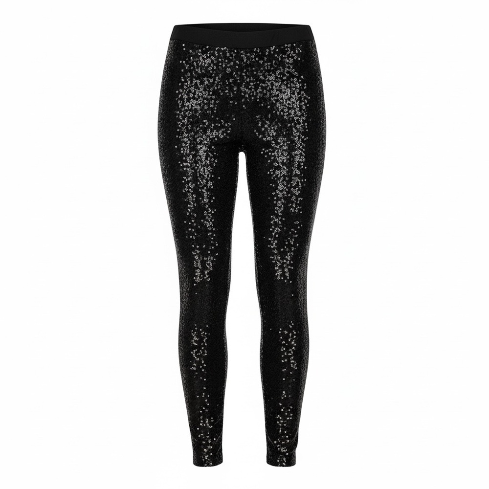 Tipsy Elves Black Sequin Leggings – Women’s Medium